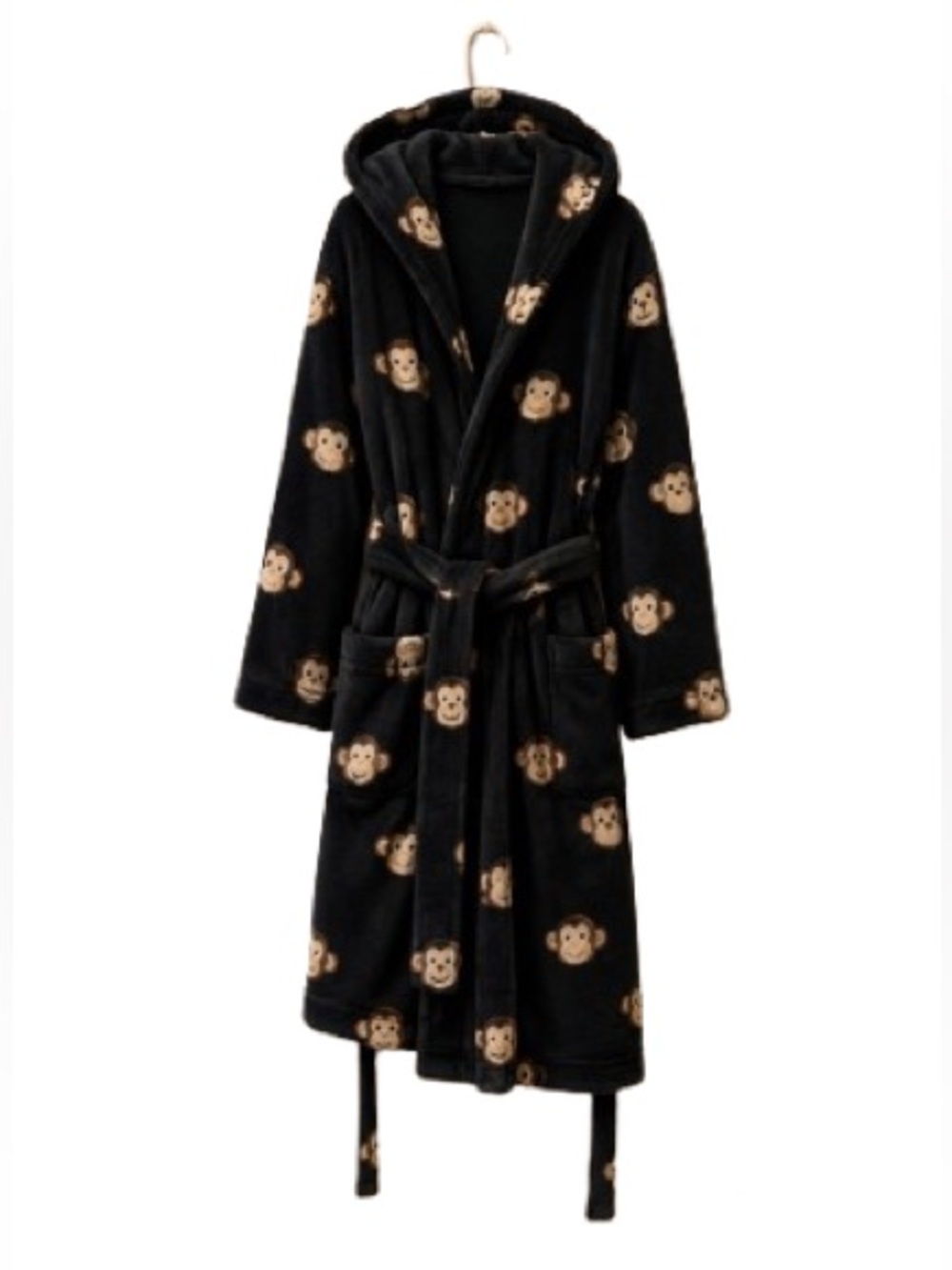 La SENZA “Critter Comfort” Black Fleece Robe – S/M
